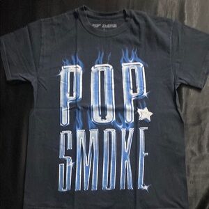 Pop Smoke Graphic T-Shirt - Black and Blue